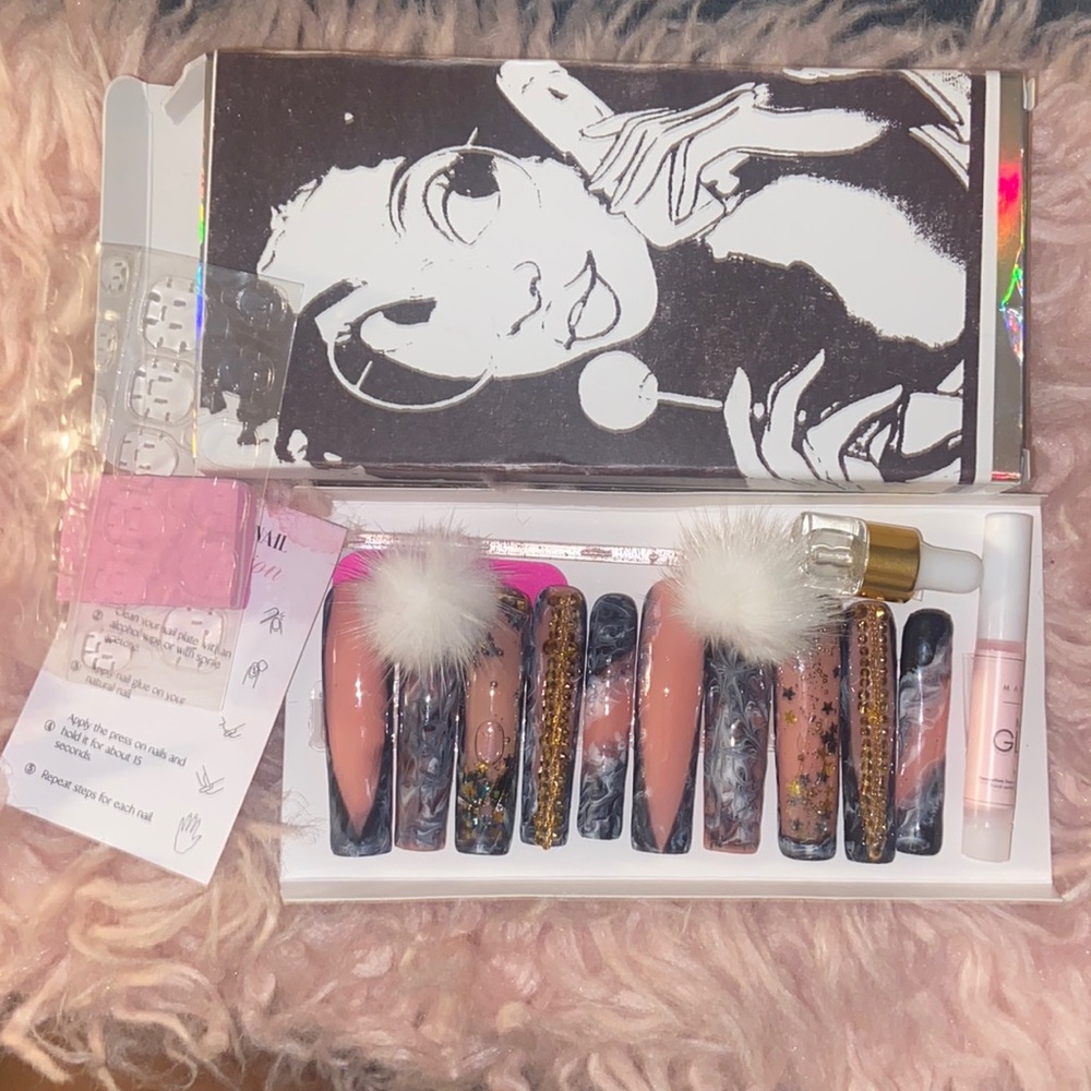 Beautiful homemade press on nails